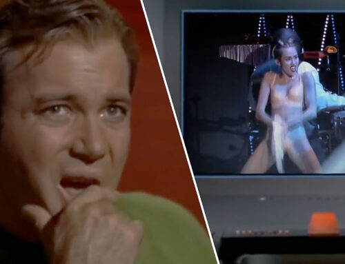 Captain Kirk watches Miley Cyrus